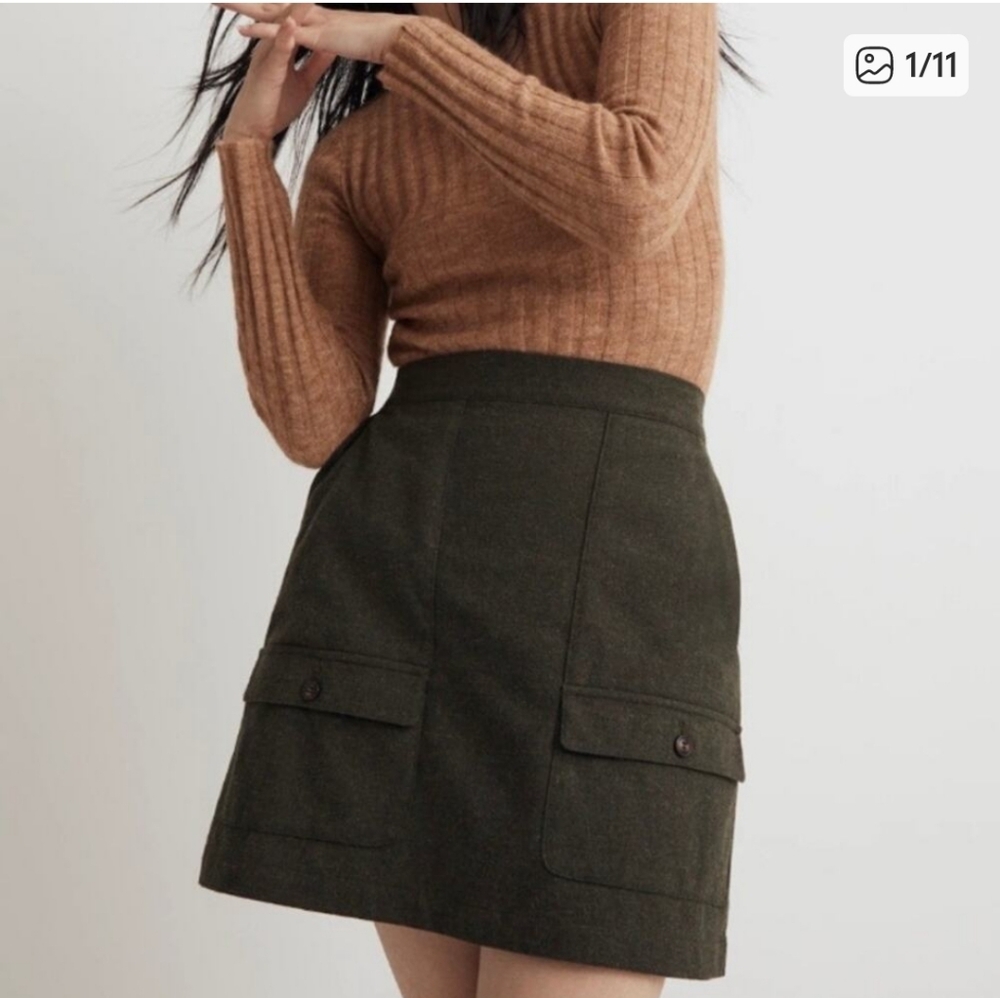 Madewell Olive Mini Skirt